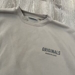 Brooklyn Cloth Originals Crewneck Beige  Mens Large Casual